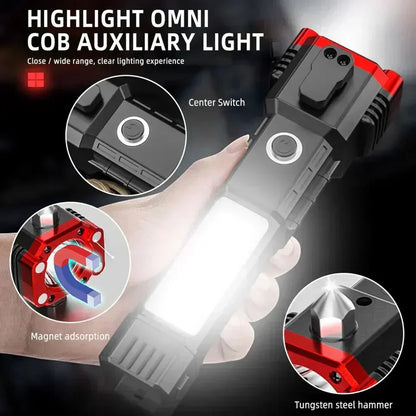 Multifunctional 8 in 1 Portable Bright Torch
